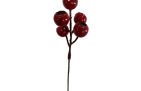 Ramo bacche col.rosso.CM15, SET DA 3 PZ.
