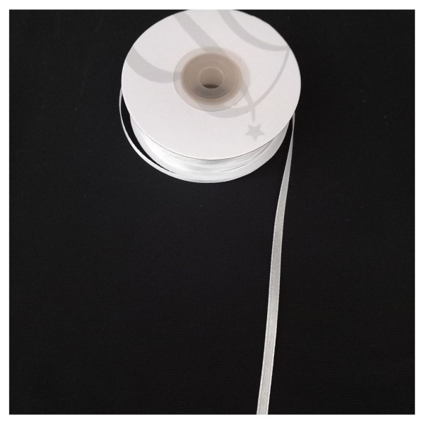 Nastro doppio raso  BIANCO LATTE.MM 3 MT100