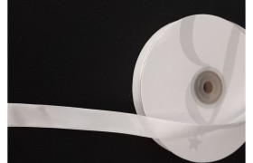 Nastro doppio raso  BIANCO LATTE .MM 15 MT 50