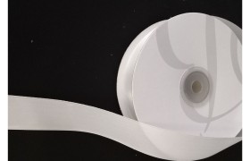 Nastro doppio raso  BIANCO LATTE.MM 25 MT 50