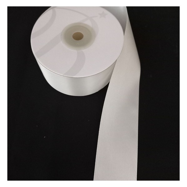 Nastro doppio raso  BIANCO LATTE.MM 40 MT 25