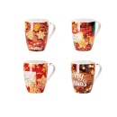 Tazza mug ceramica,decori natale.ASS.4 DIAM.8 X H10,5CM