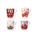 Tazza mug ceramica,decori natale.ASS.4 DIAM.8 X H10,5CM