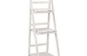 Mensoliera legno bianco 3 ripiani.MIS41X39 H107CM
