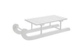 Slitta legno bianco.MIS.24X9 H 6CM