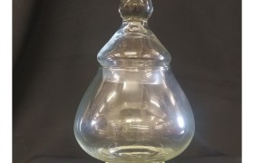 Poutiche vetro.Diam 10cm H15,5cm Apertura 5,8cm