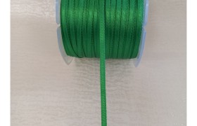 Nastro doppio raso VERDE SMERALDO.MM3 MT50 MADE IN ITALY