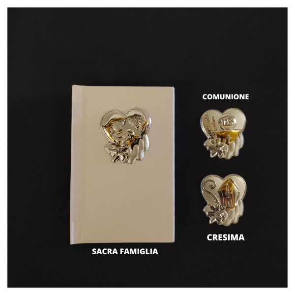 Vangelo in  similpelle bianco con placca.MIS.7 X H11CM