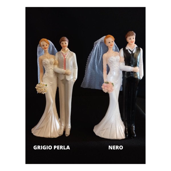 Coppia sposi in resina.MIS.7X H15CM