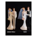 Coppia sposi in resina.MIS.7X H15CM