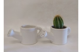 Portapiante annaffiatoio ceramica lucida.MIS.14X H6,5