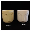 Portavaso ceramica opaca viso.DIAM.13.5 H13CM
