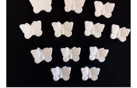 SET 12PZ Applicazione gesso farfalla.MIS.2X2CM