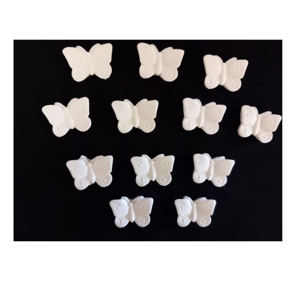 SET 12PZ Applicazione gesso farfalla.MIS.2X2CM