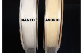 Nastro organza bordato raso.MM20 MT50