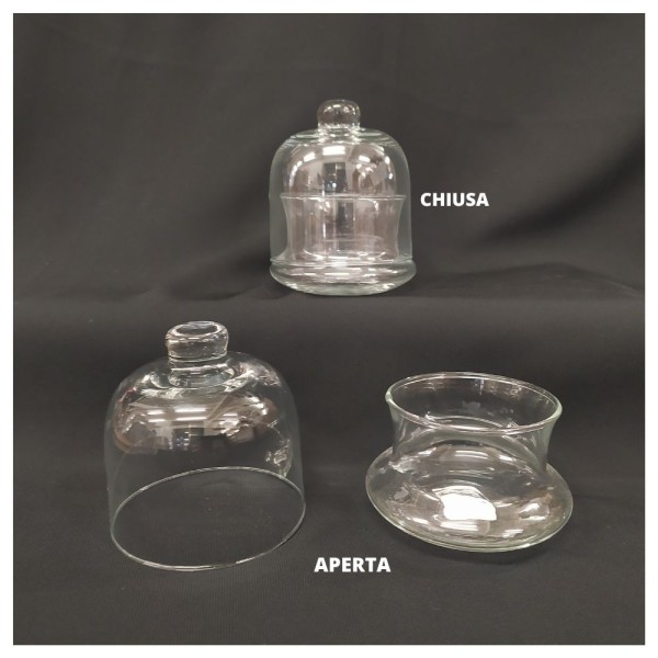 Poutiche vetro.Diam.9cm  h11cm