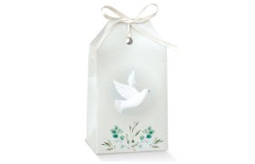 Scatola tag in cartoncino SANTA CRESIMA Mis.5,5x3,5 H10cm