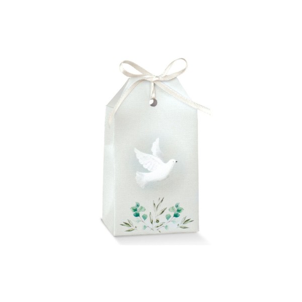 Scatola tag in cartoncino SANTA CRESIMA Mis.5,5x3,5 H10cm