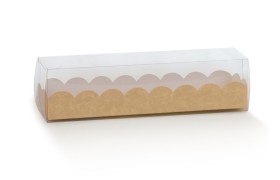Astuccio pvc e cartoncino avana.Mis.19x5 H5cm