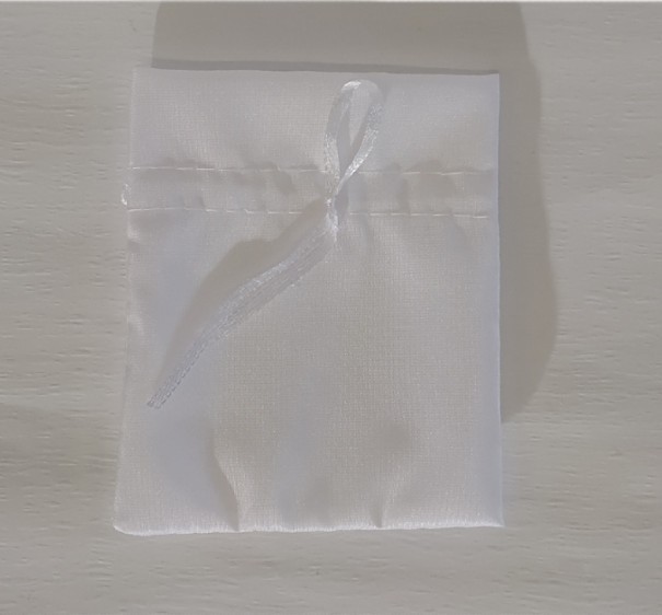 Sacchetto rasatello BIANCO .MIS 9X10CM