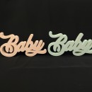 Scritta legno BABY MIS.38XH20CM spessore 3CM