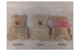 Sacchetto cotone,orsetto cuore.MIS.10X13,5CM