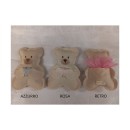 Sacchetto cotone,orsetto cuore.MIS.10X13,5CM