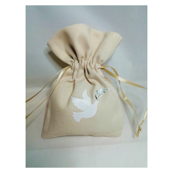 Sacchetto cotone beige CRESIMA.MIS.10X14CM