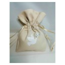 Sacchetto cotone beige CRESIMA.MIS.10X14CM