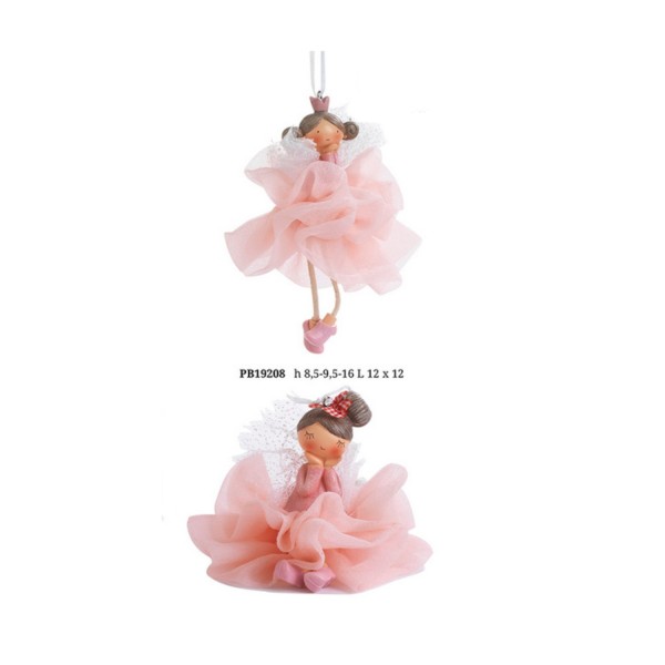 Fatina resina gonna tulle con gambe corda .Ass.2 H 10CM