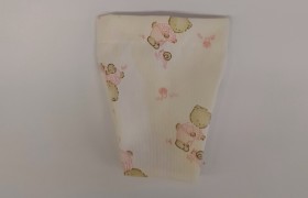 Sacchetto cotone con orsetti rosa.MIS. 8X12 CM