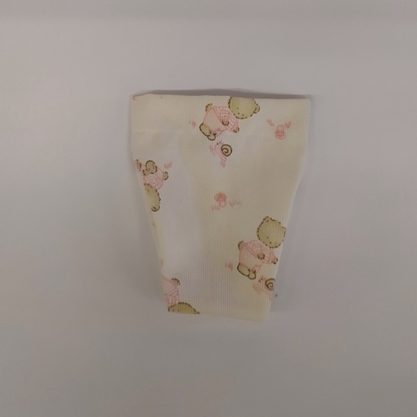 Sacchetto cotone con orsetti rosa.MIS. 8X12 CM