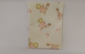Sacchetto cotone con orsetti rosa.MIS. 14x10
