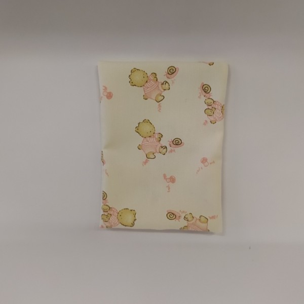 Sacchetto cotone con orsetti rosa.MIS. 14x10