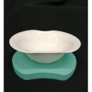 Ciotola ceramica su base legno  colore verde acqua.MIS.13X11 H5CM