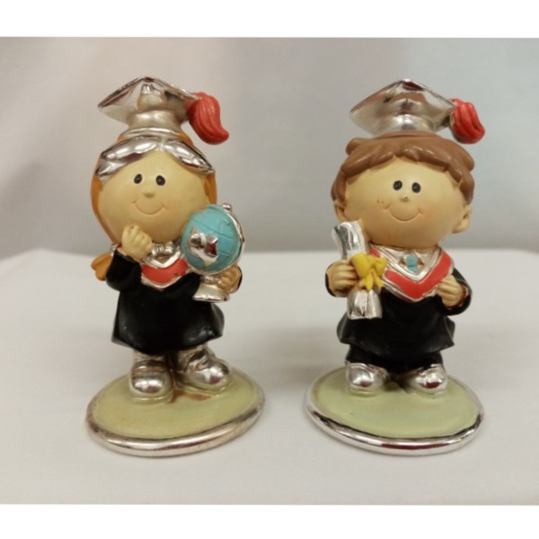Bimbi resina laureati..H 6,5CM