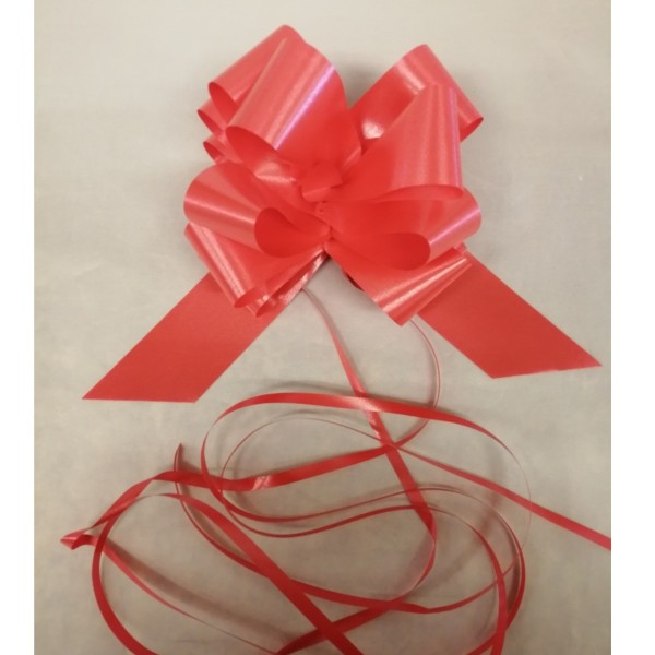 Fiocco carta con tirante.ROSSO .DIAM.18CM