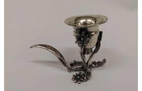 Portacandele mignon bagno argento.H 4CM MADE IN ITALY