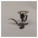 Portacandele mignon bagno argento.H 4CM MADE IN ITALY