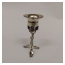 Portacandele mignon bagno argento.H 6CM MADE IN ITALY