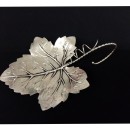 Portacandele ricoperto argento.MIS.9X9 MADE IN ITALY