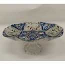 Alzata in vetro decorato.DIAM.28CM.H12CM