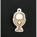 SET12 Applicazione calice gesso con inserto legno..H3CM