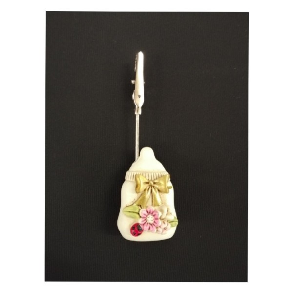 Memoclip resina biberon.MIS.3X5CM (con clip H9CM)