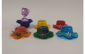 Cappellino in vetro.DIAM.6CM H 3CM