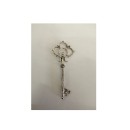 Chiave in ottone bagno argento.MIS.6CM MADE IN ITALY