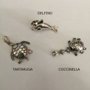 Ciondoli animaletto con arti movibili in ottone bagno argento.MIS. 2CM MADE IN ITALY