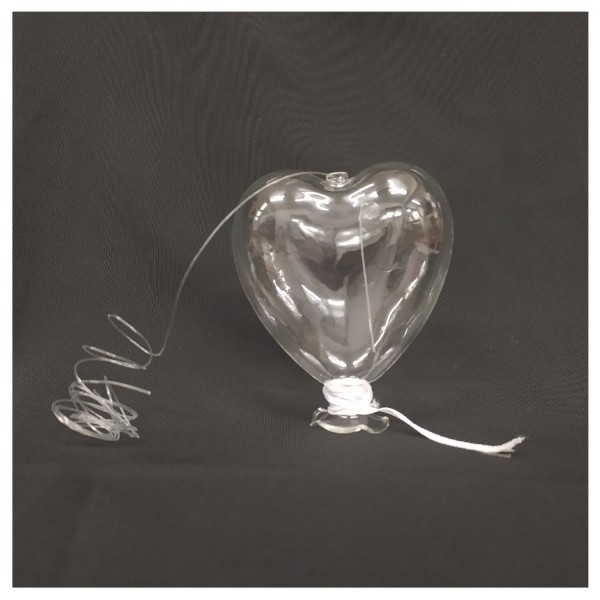 Palloncino vetro forma cuore.MIS.8X9CM