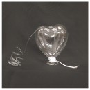 Palloncino vetro forma cuore.MIS.8X9CM