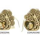Scatolina albero legno con sacchetto e decoro sacro.H9CM